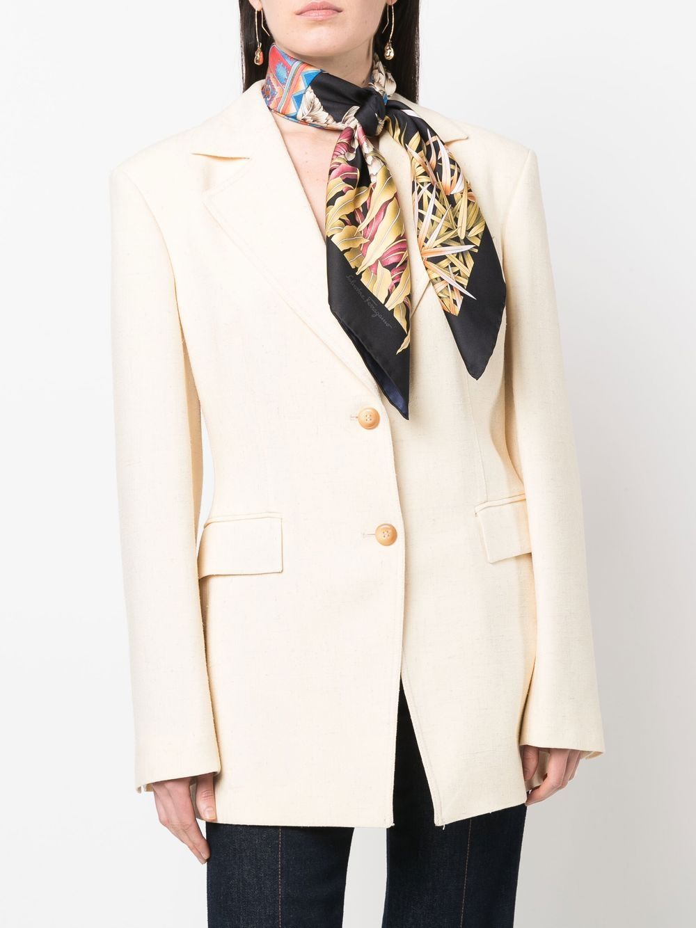 Ferragamo India-print silk scarf