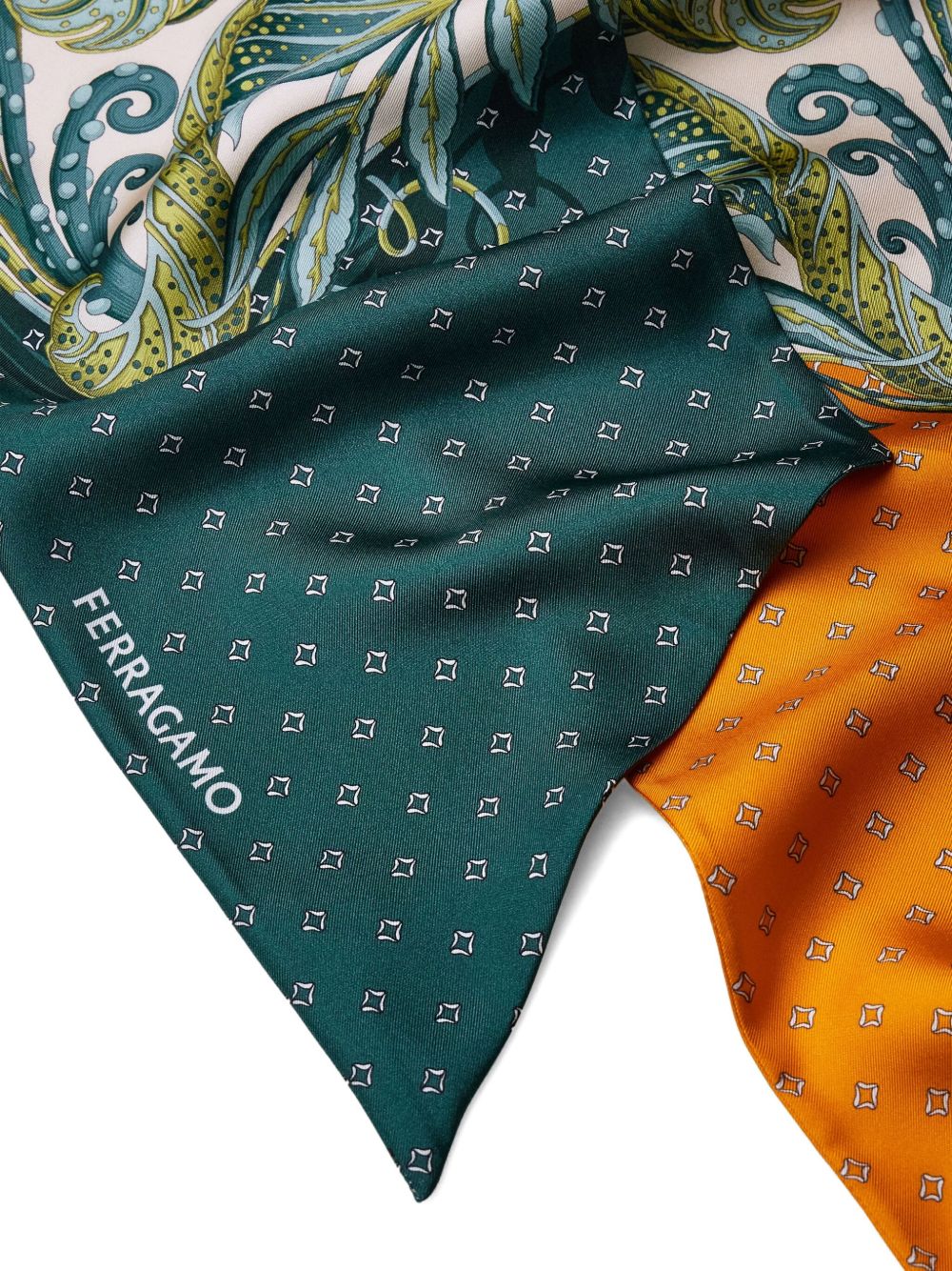 Ferragamo Madras print silk bandeau