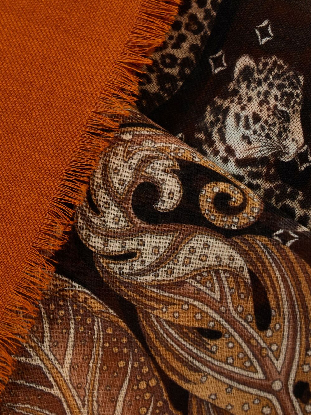 Ferragamo Madras print cashmere stole