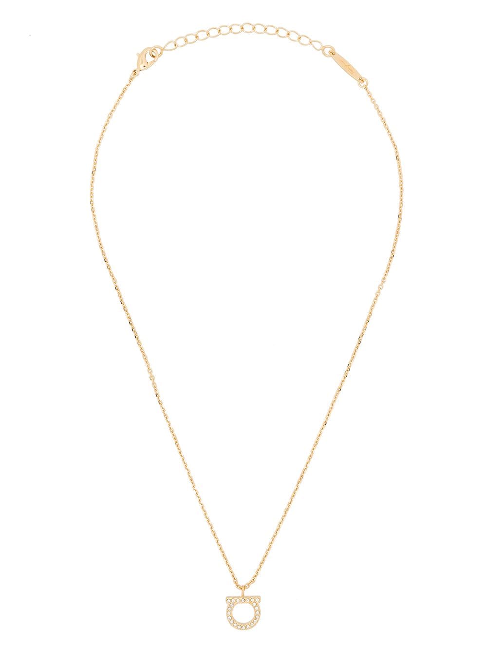 Ferragamo Gancini crystals necklace