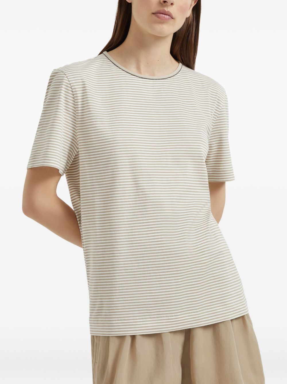 Brunello Cucinelli T-shirts and Polos Beige