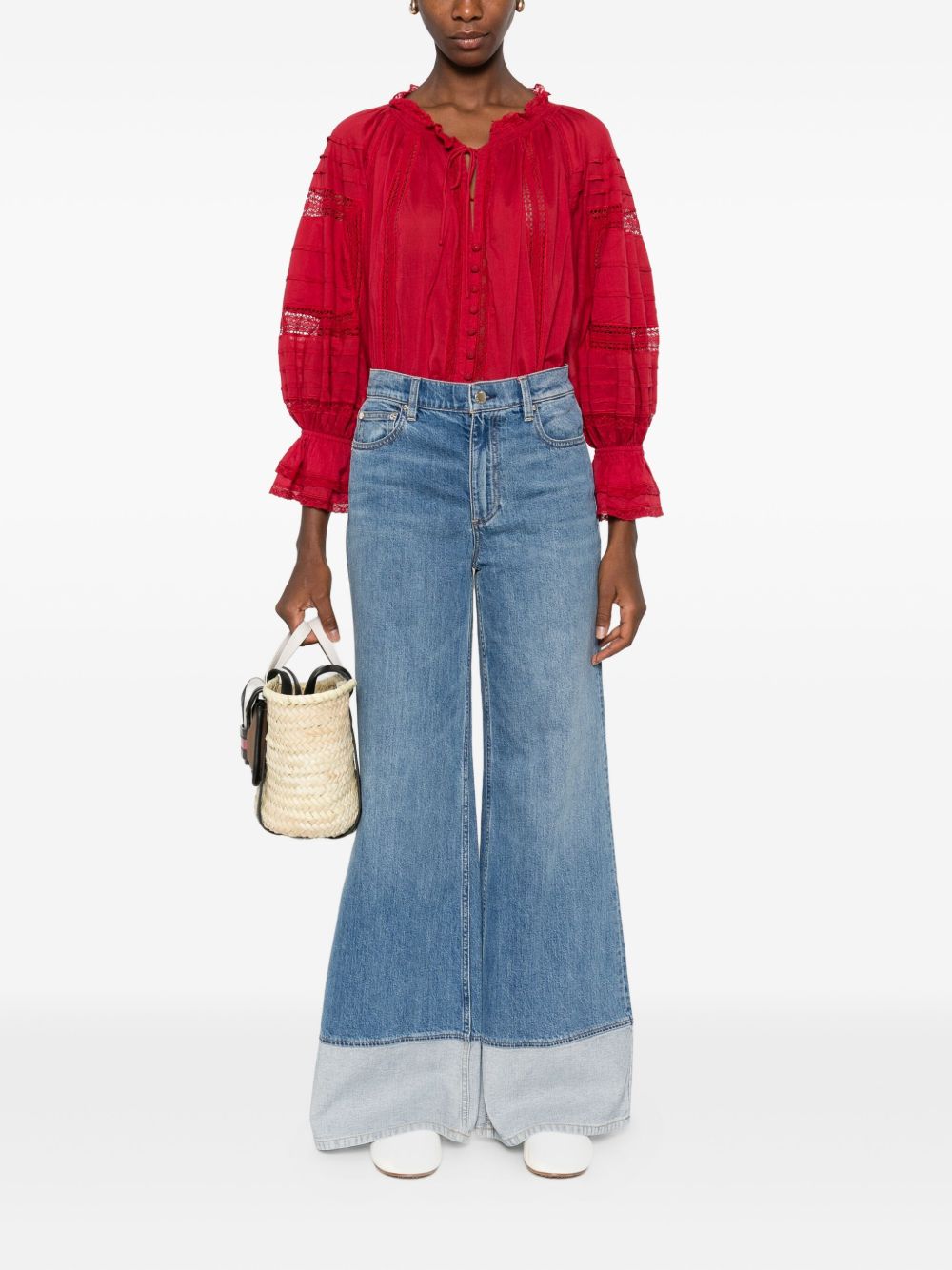 Alice + Olivia Shirts Red