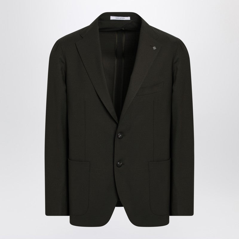 Tagliatore Single-breasted green jacket in virgin wool