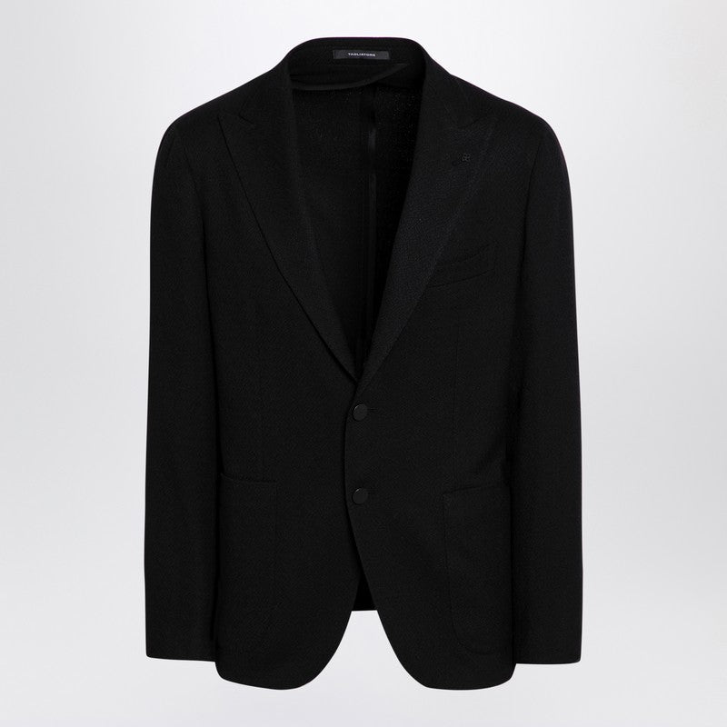 Tagliatore Black single-breasted jacket in wool