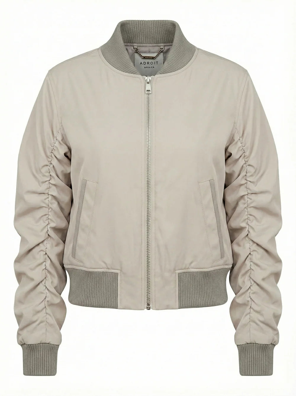 Cierra, bomber jacket with shirring detail