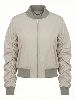 Cierra, bomber jacket with shirring detail