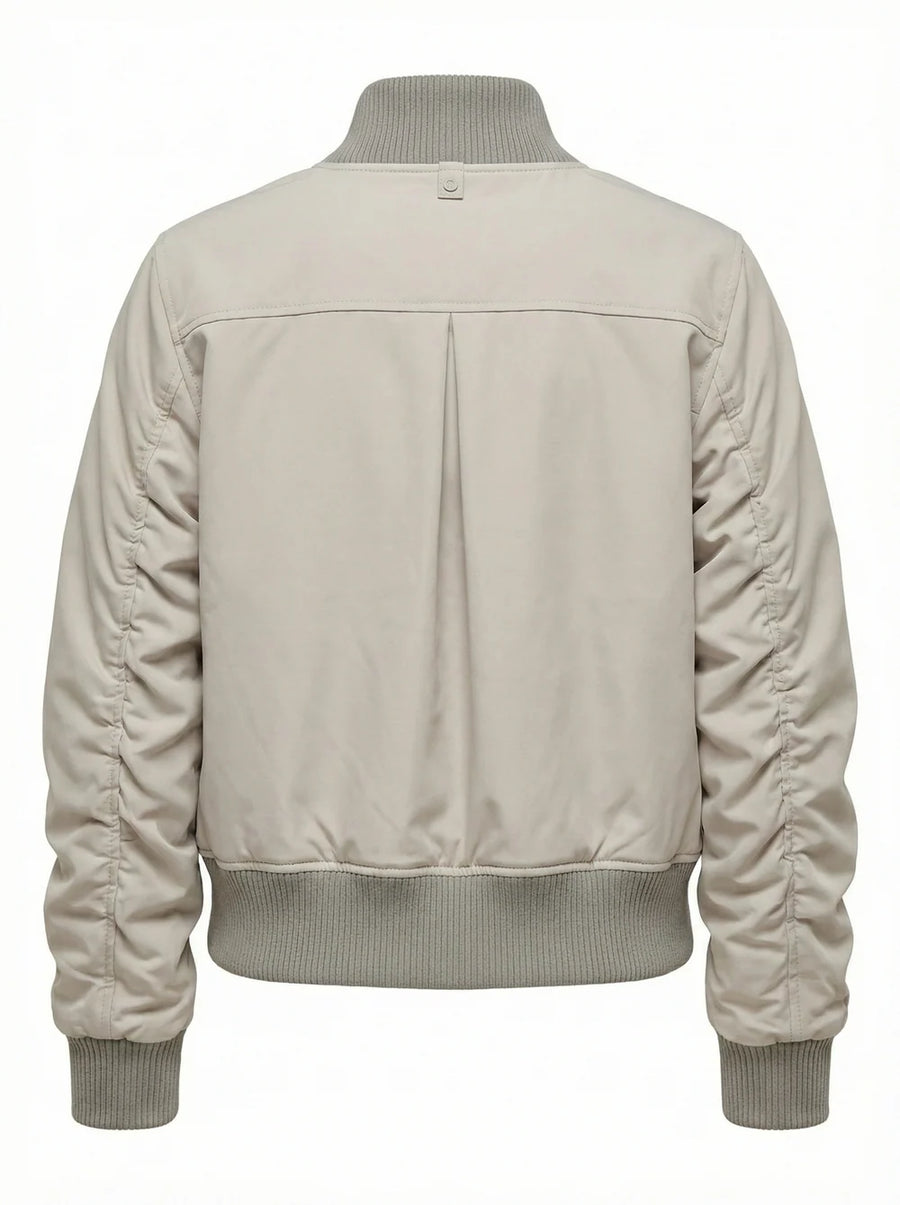 Cierra, bomber jacket with shirring detail