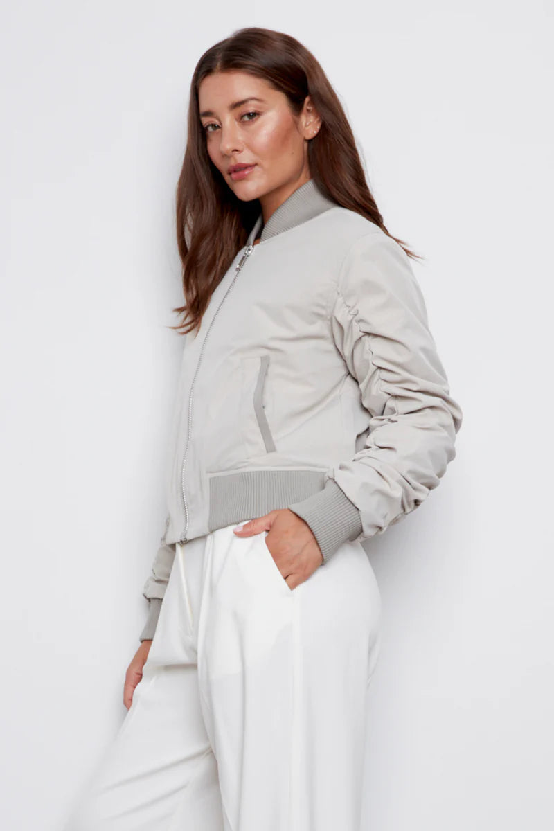 ADROIT ATELIER Cierra, bomber jacket with shirring detail