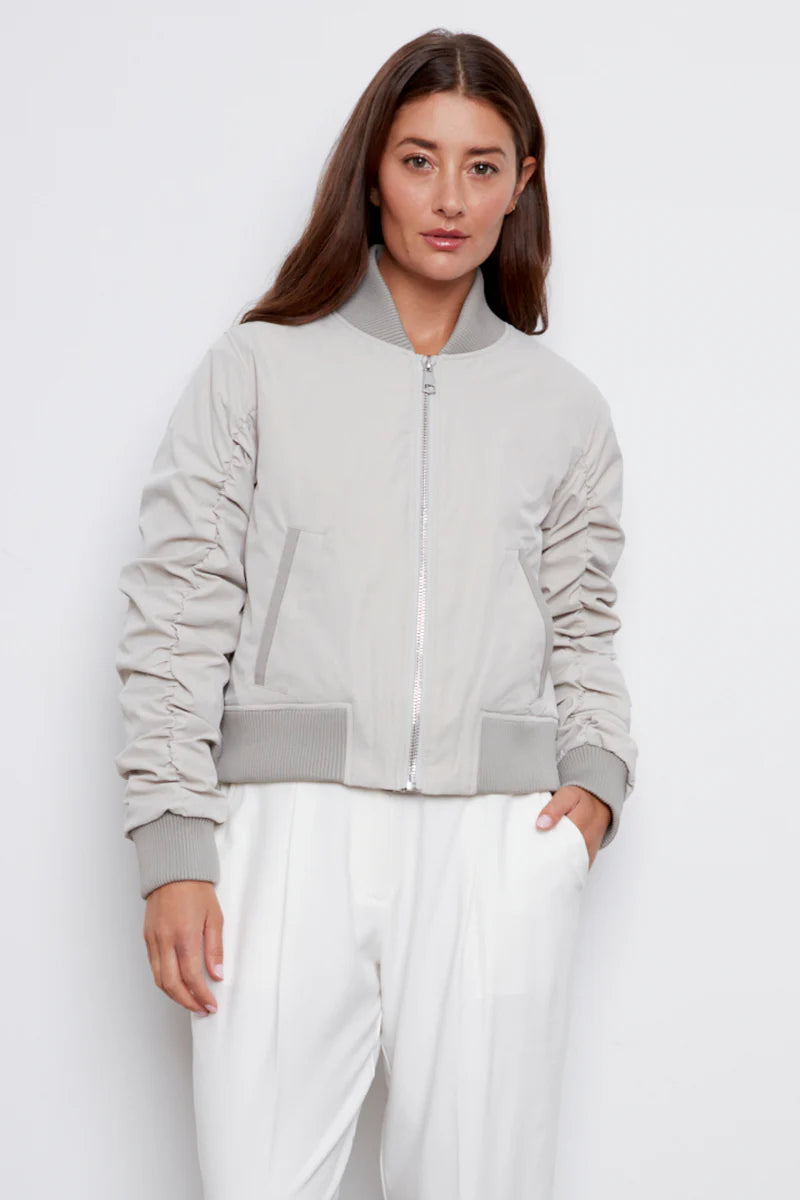ADROIT ATELIER Cierra, bomber jacket with shirring detail