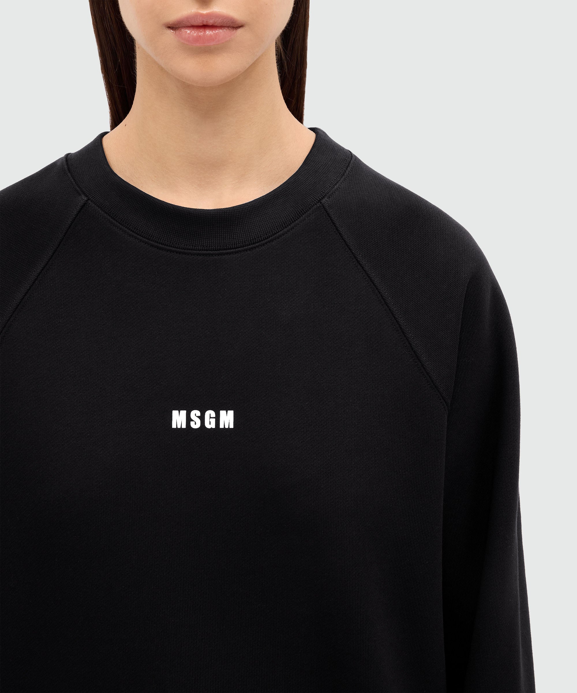 MSGM Logo Cotton Sweatshirt – Off White