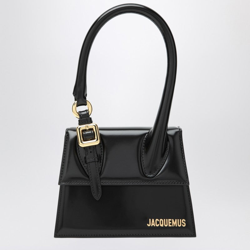 JACQUEMUS Medium black Chiquito bag with buckle