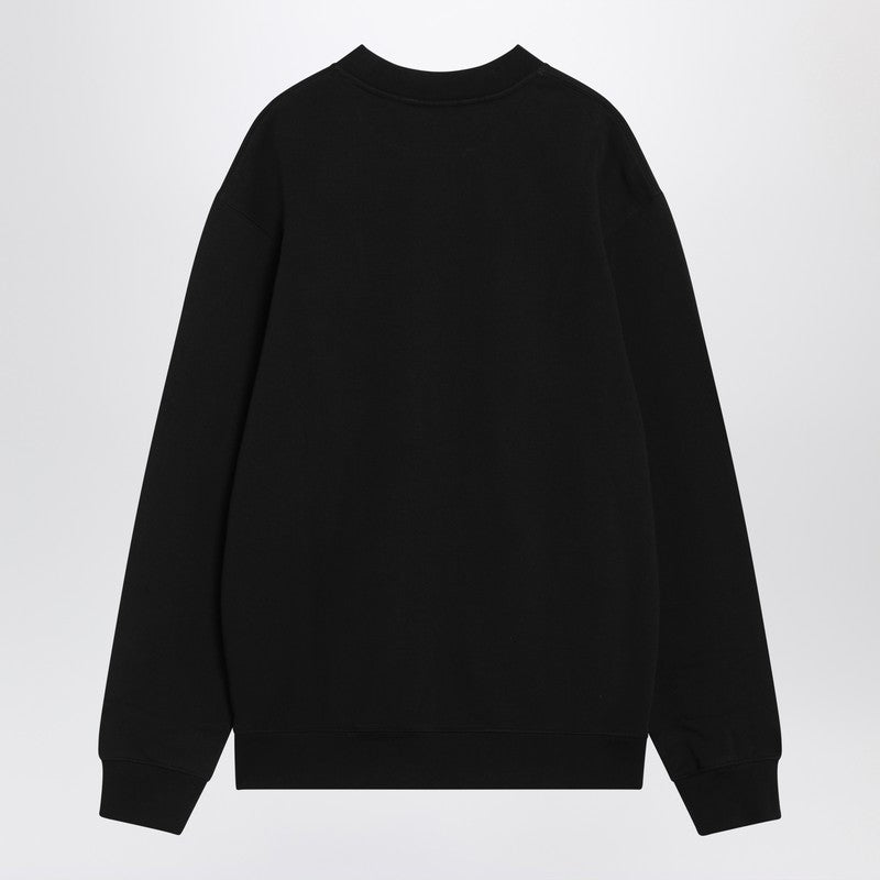JACQUEMUS Black crew neck cotton sweatshirt