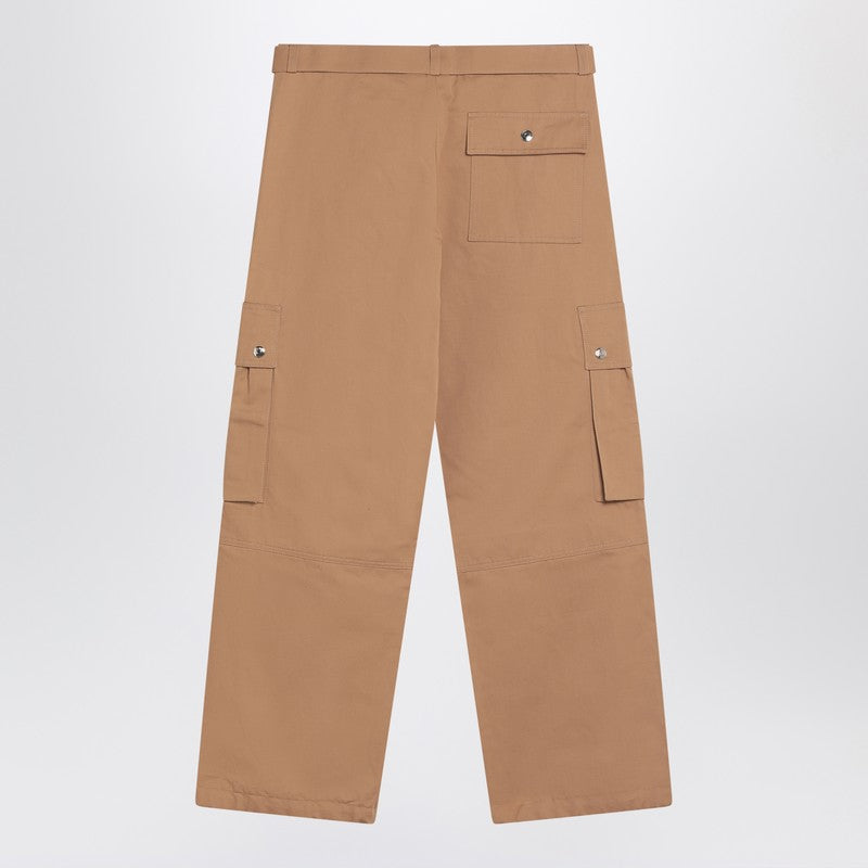 JACQUEMUS Camel-coloured cargo trousers