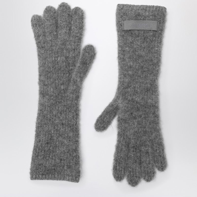 JACQUEMUS Gray alpaca gloves