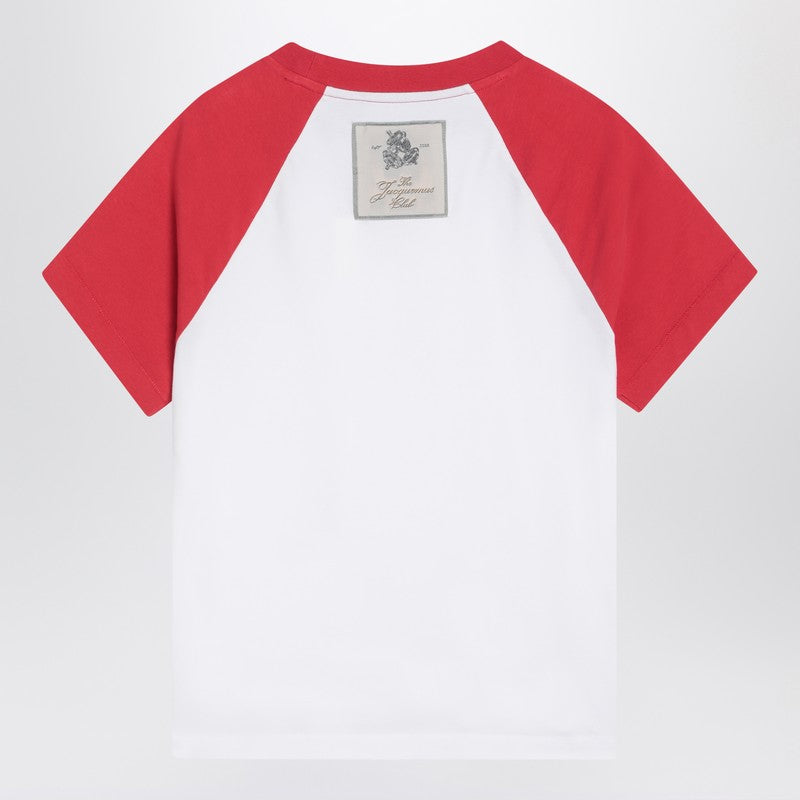 JACQUEMUS Baseball white/red T-shirt