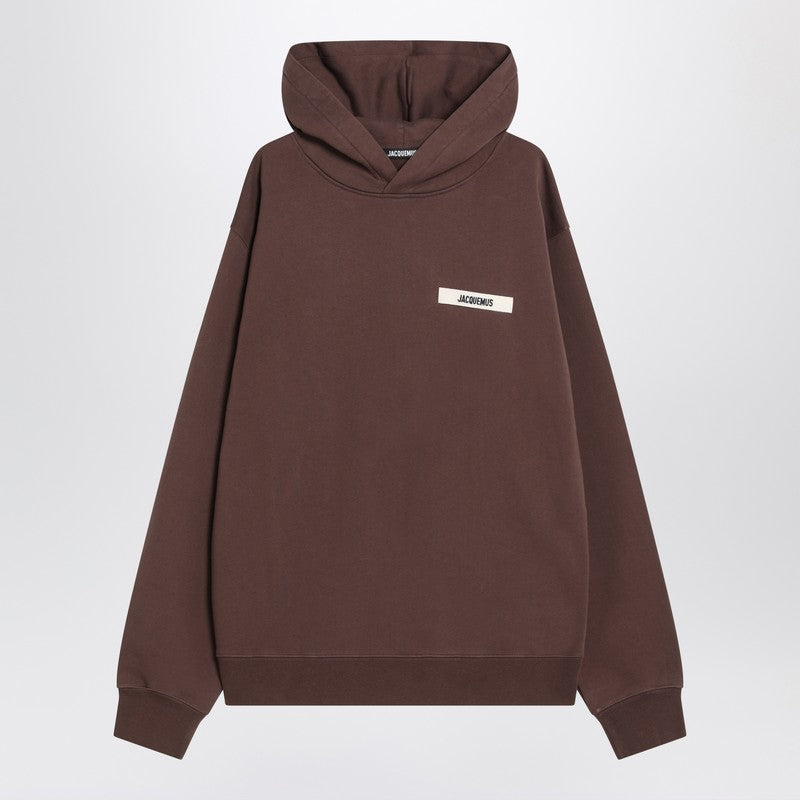 JACQUEMUS Brown cotton hoodie