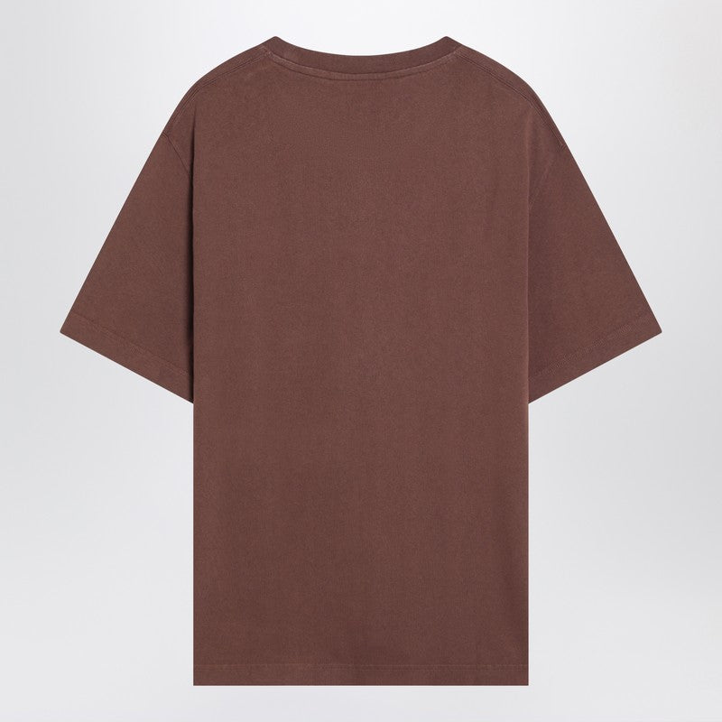 JACQUEMUS Brown cotton crew neck T-shirt