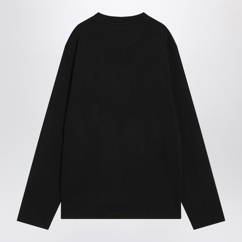 JACQUEMUS Black long-sleeved cotton T-shirt