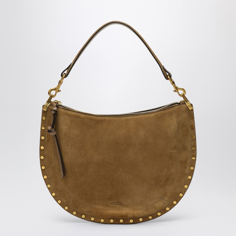 ISABEL MARANT Borsa Oskan Soft Zipped in suede color taupe