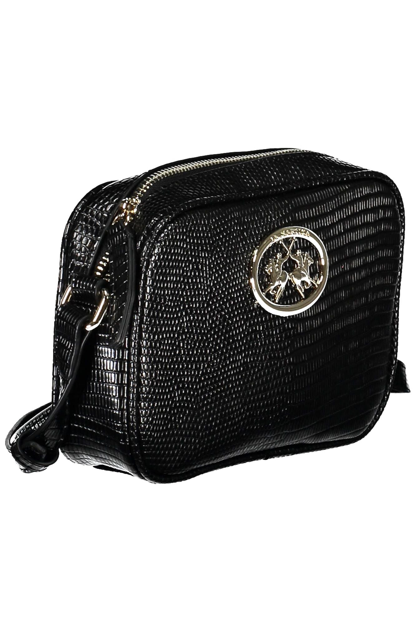 Black Polyethylene Women Handbag