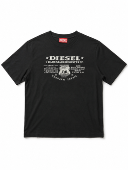 Diesel Kids Oversized Logo Cotton T-Shirt
