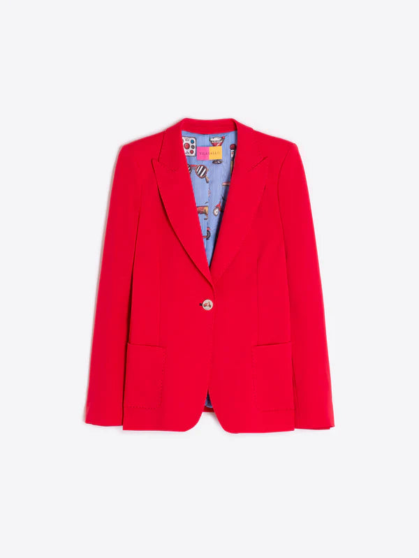 Vilagallo Red Tailored Blazer Jacket