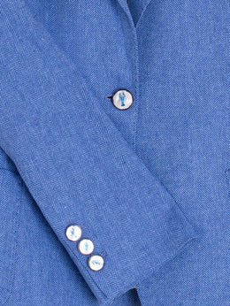 Vilagallo Gadea Light Blue Linen Blend Blazer