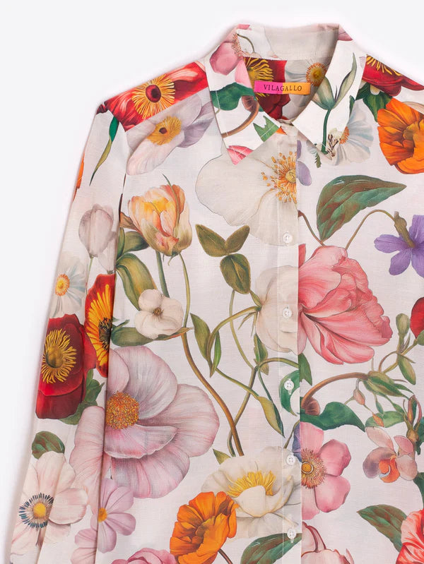 Vilagallo Gaby Floral Print Shirt Blouse