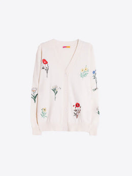 Vilagallo Alina Floral Embroidered Cardigan