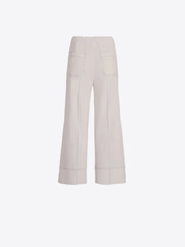 Vilagallo Wide Leg Raw Knit Trousers