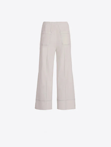 Vilagallo Wide Leg Raw Knit Trousers