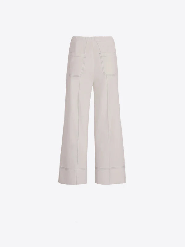 Vilagallo Wide Leg Raw Knit Trousers