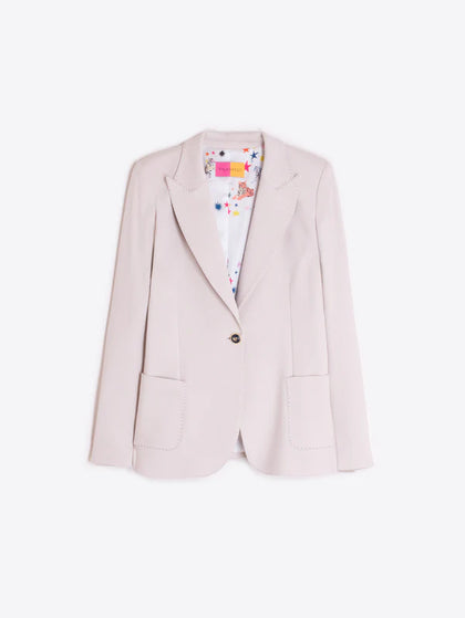 Vilagallo Raw Structured Blazer Jacket