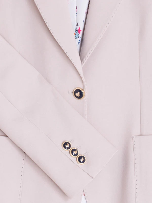 Vilagallo Raw Structured Blazer Jacket