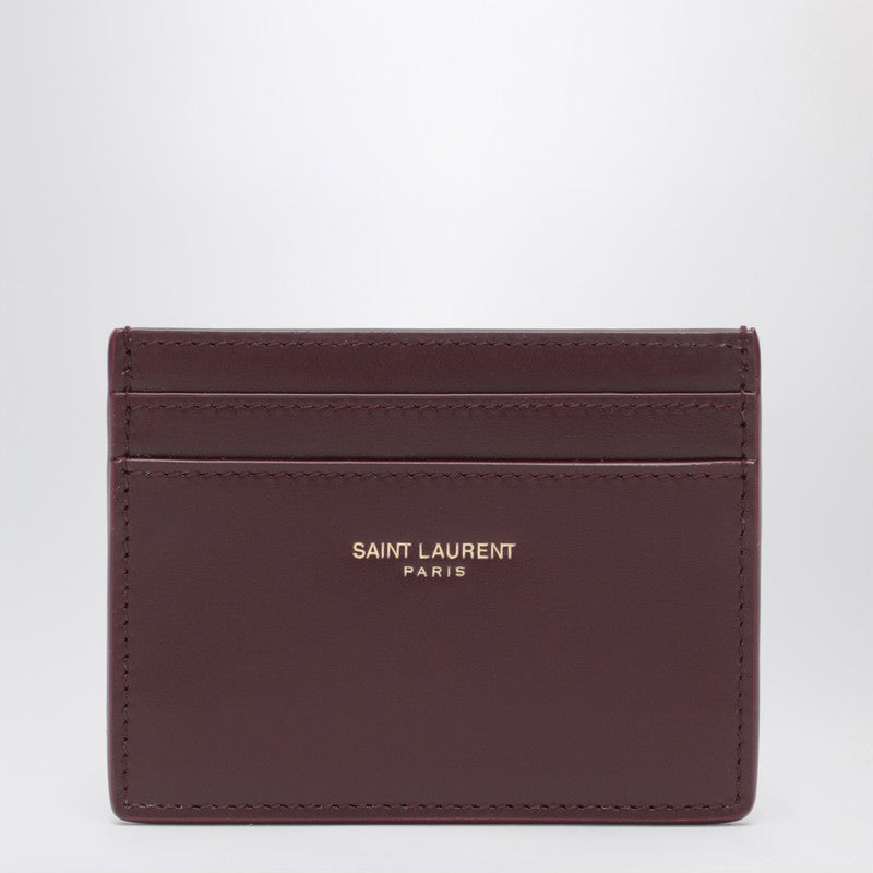 Saint Laurent Hot Wine leather credit card holder