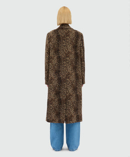MSGM Long Wool Coat with Contrasting Lapels – Black