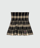 MSGM Checked Knitted Mini Skirt – Black & Beige