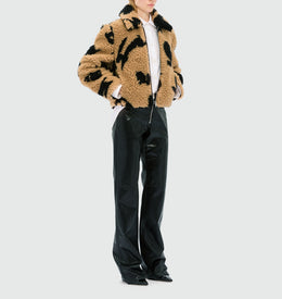 MSGM “Follow the Rabbit” Teddy Jacket – Beige
