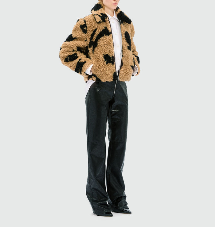 MSGM “Follow the Rabbit” Teddy Jacket – Beige