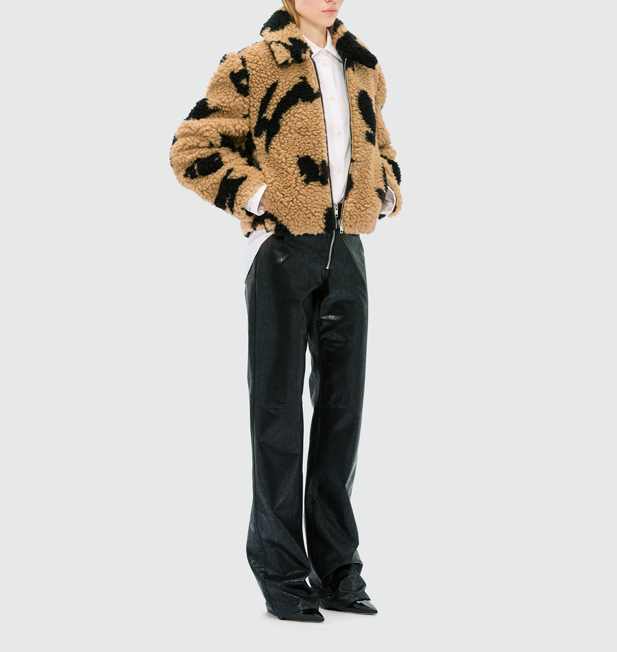 MSGM “Follow the Rabbit” Teddy Jacket – Beige