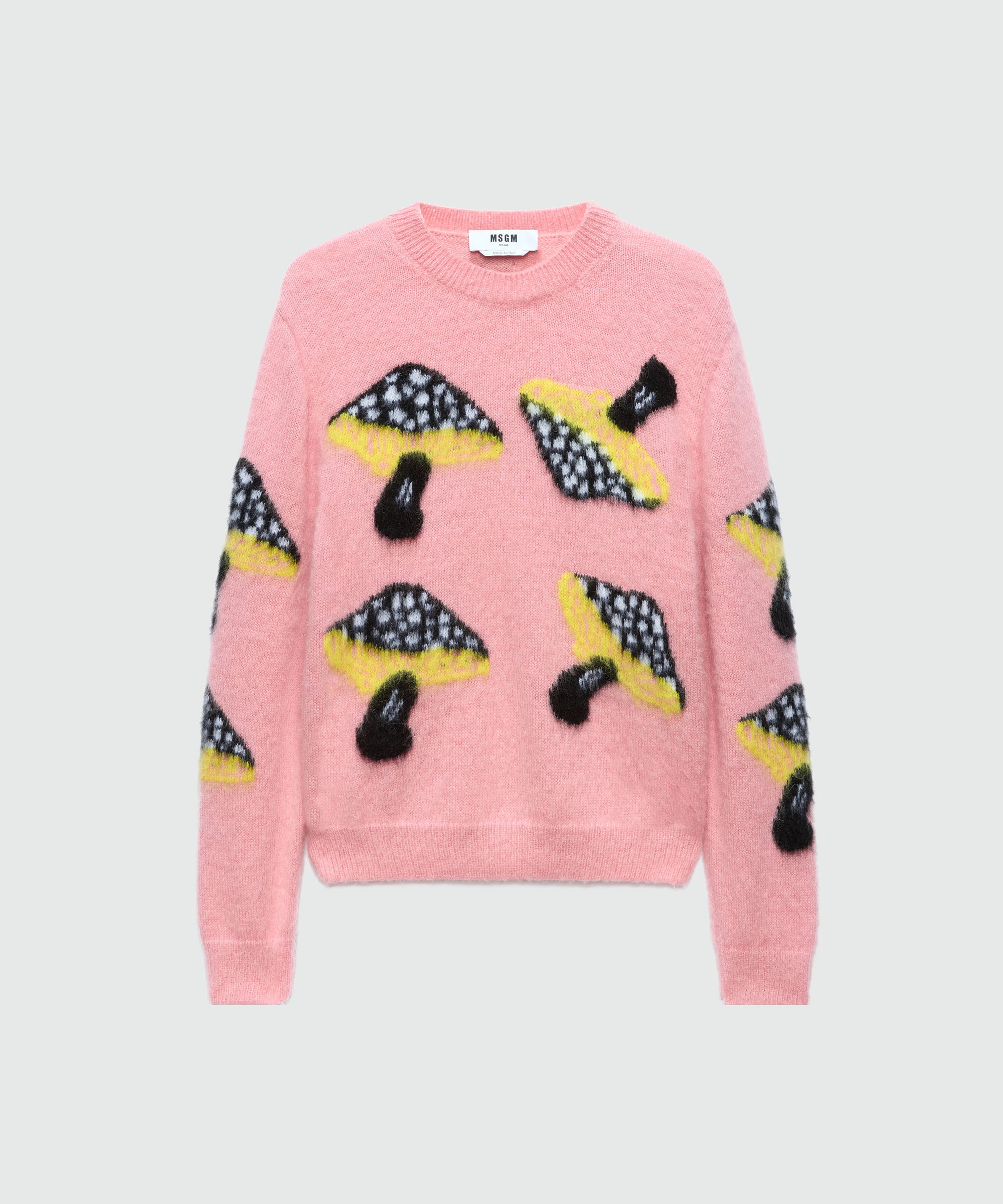 MSGM “Fantastic Mushroom” Jacquard Sweater – Grey