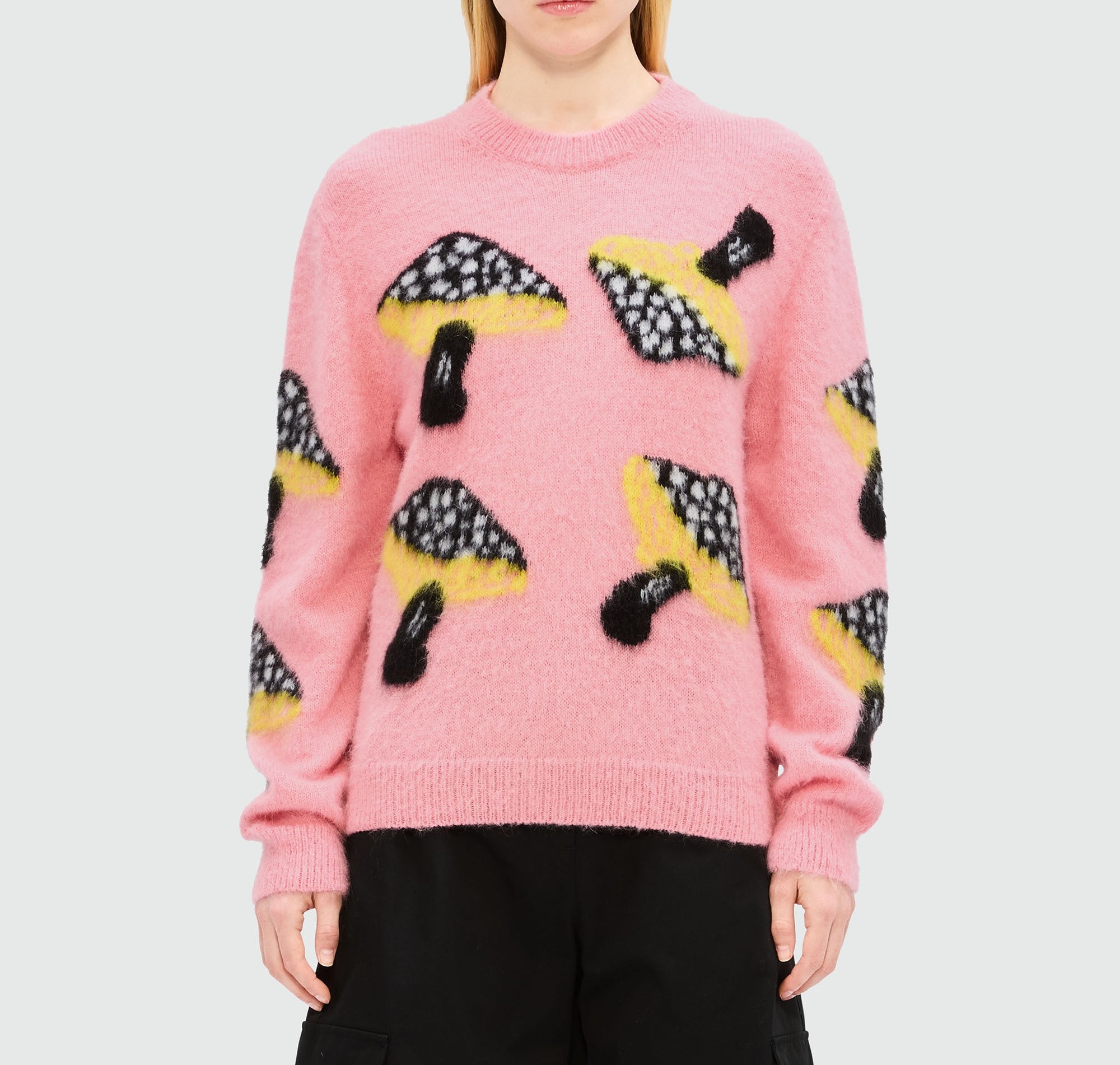 MSGM “Fantastic Mushroom” Jacquard Sweater – Grey