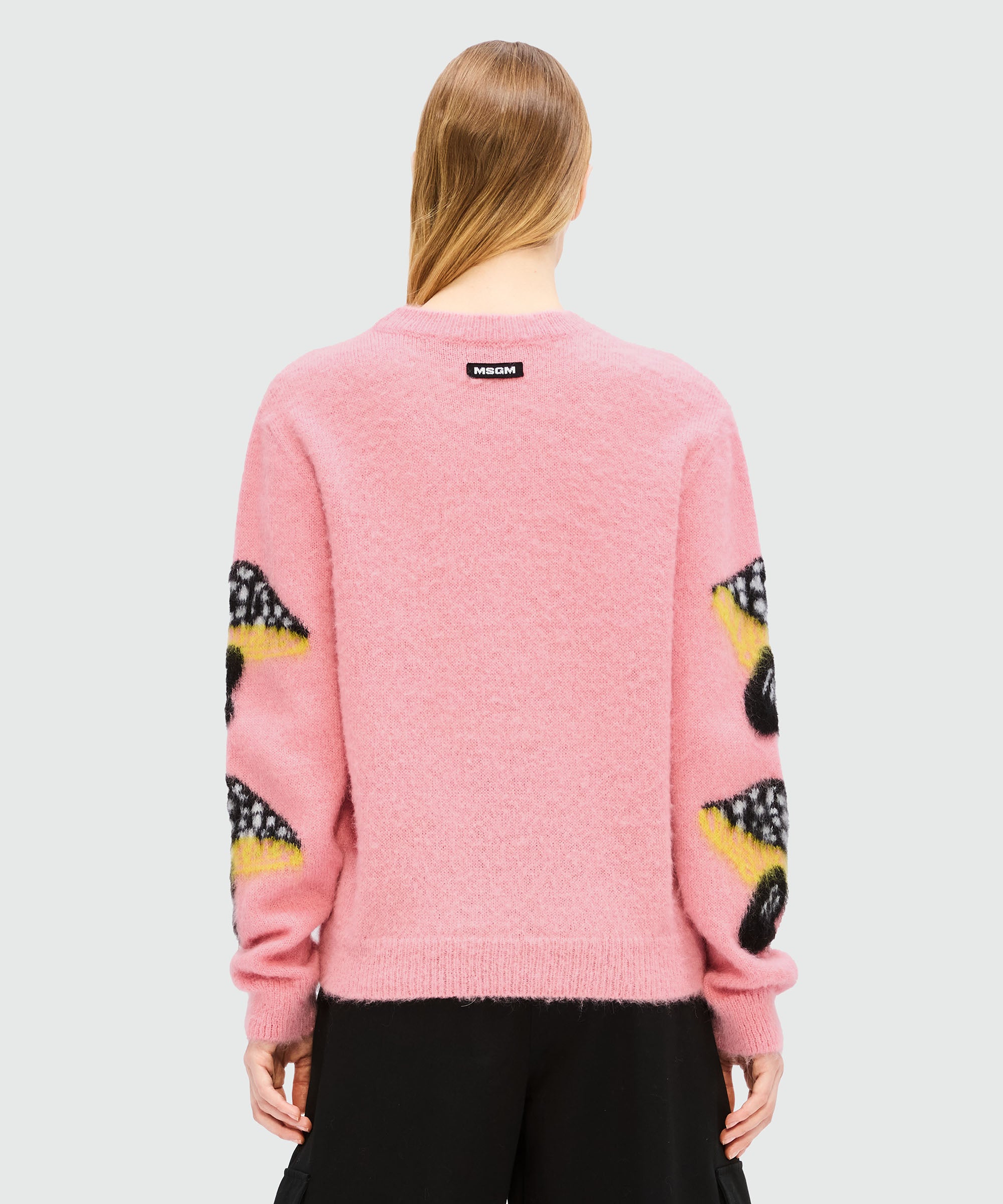 MSGM “Fantastic Mushroom” Jacquard Sweater – Grey