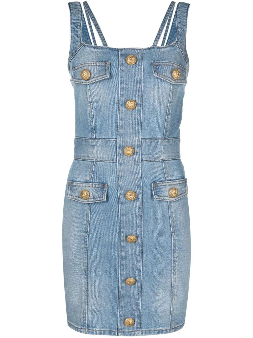 4 Pkts Strapped Denim Dress