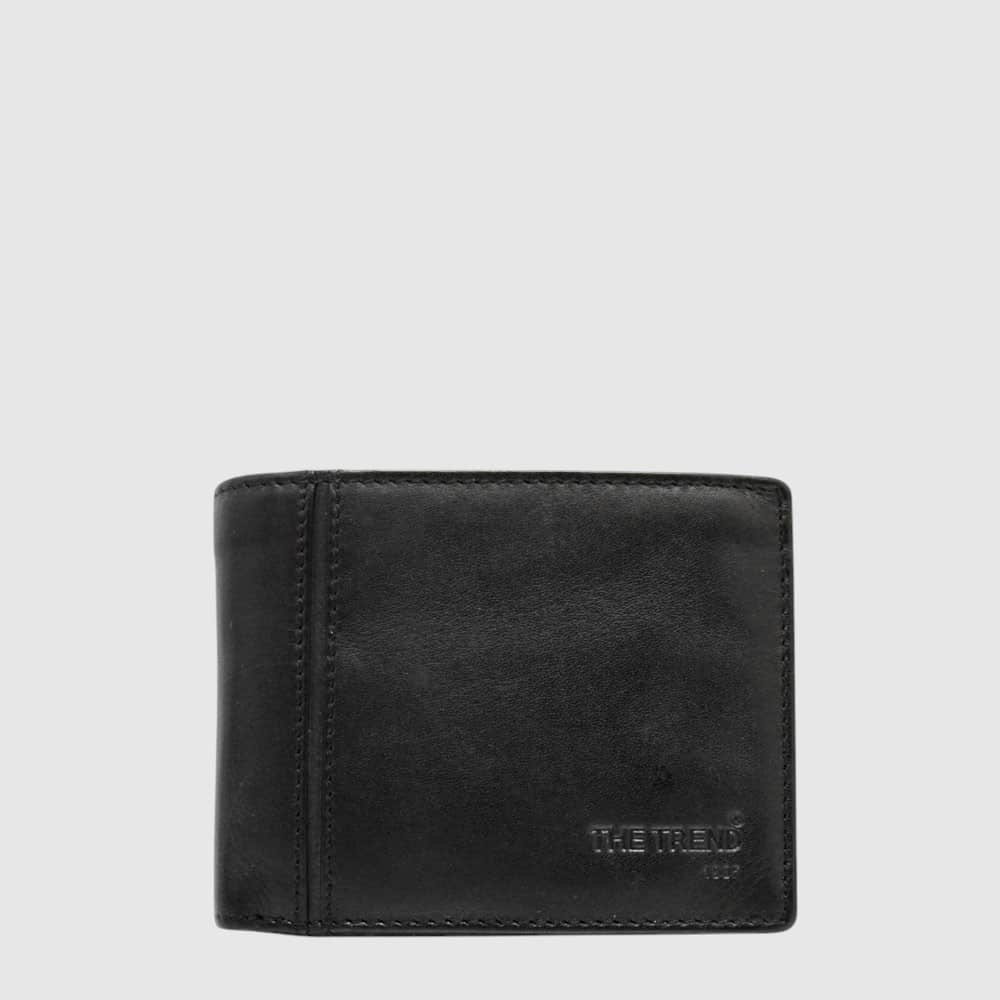 The Trend 13-Card Italian Leather Wallet — Black