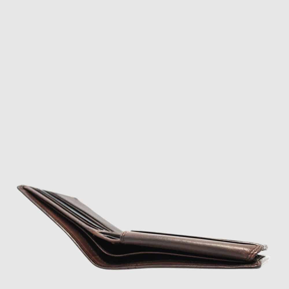 The Trend 13-Card Italian Leather Wallet — Dark Brown