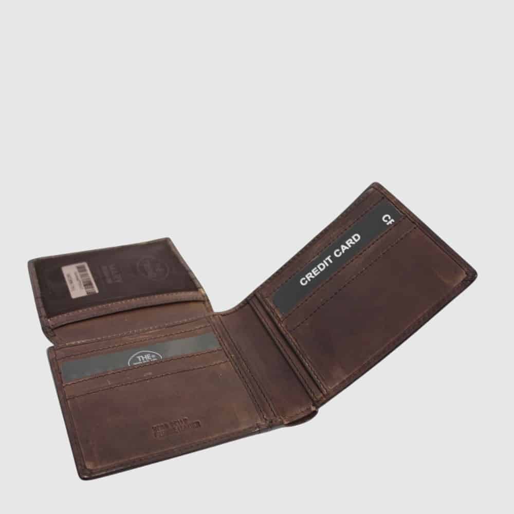 The Trend 13-Card Italian Leather Wallet — Dark Brown