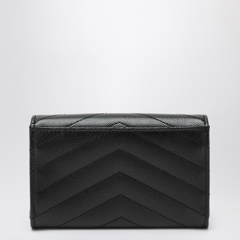 Saint Laurent Black Monogram Envelope small wallet