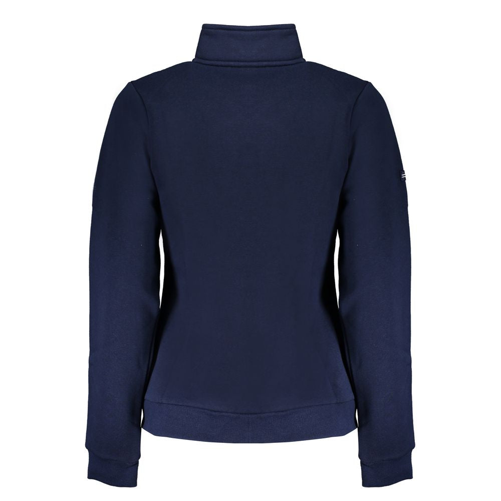 Blue Cotton Women Sweater