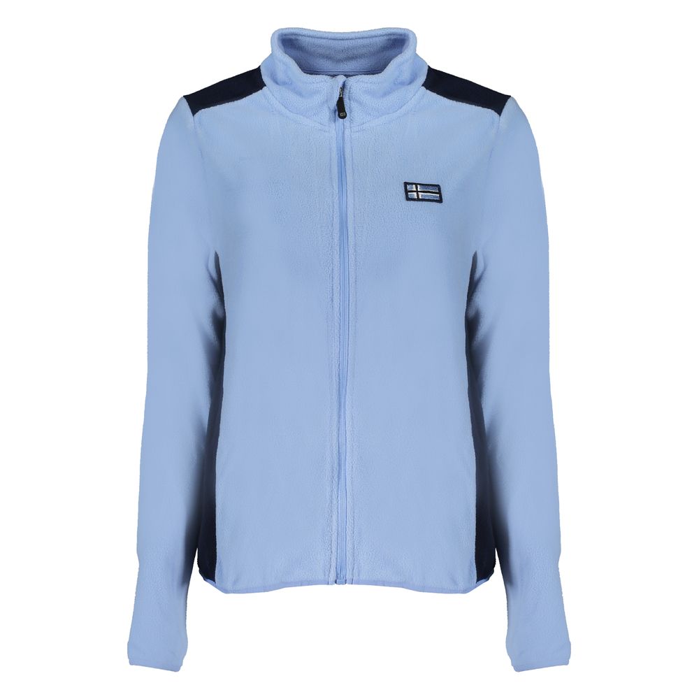 Light Blue Polyester Women Sweater